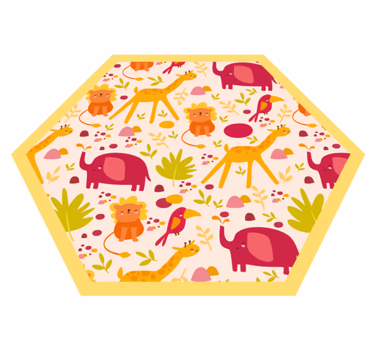 vinylový koberec pre bábätko safari ihrisko - Tenstickers