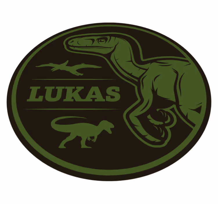Dinosaur raptor s textom zvieracieho koberca - Tenstickers