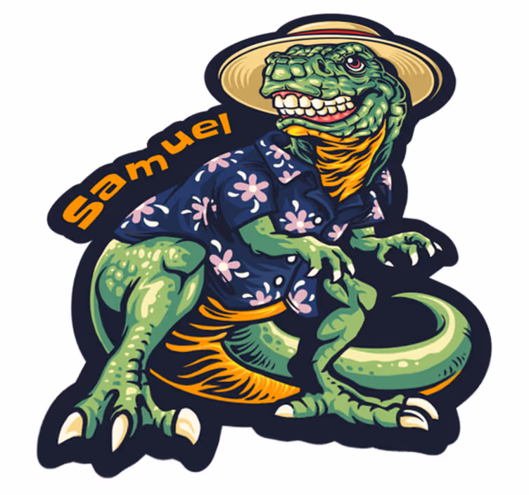 T rex dinosaurus na koberci sviatočnej spálne - Tenstickers