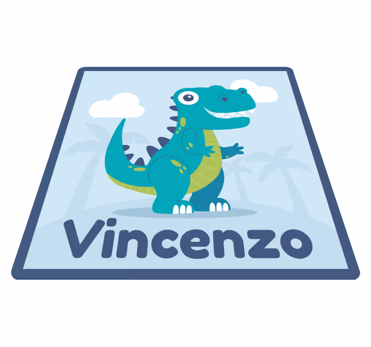 T rex dinosaurus personalizovaná podložka - Tenstickers