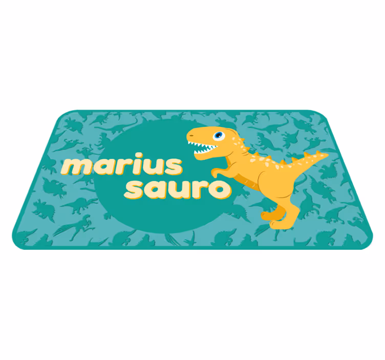 detský vinylový koberec personalizovaný dinosaurus - Tenstickers