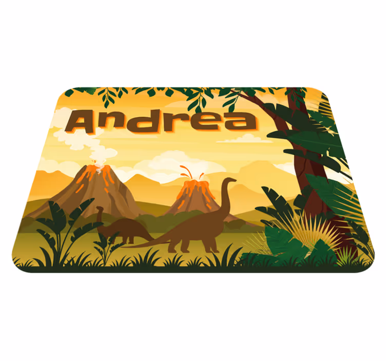 Krásna krajina dinosaurov prispôsobená podložka - Tenstickers
