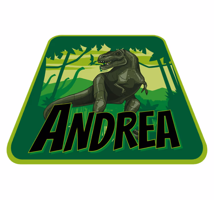 vinylový koberec s menom dinosaurie dobrodružstvo - Tenstickers