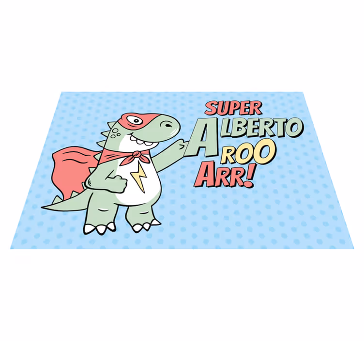 rôzne vinylové koberce pre deti superhrdinský dinosaurus - Tenstickers