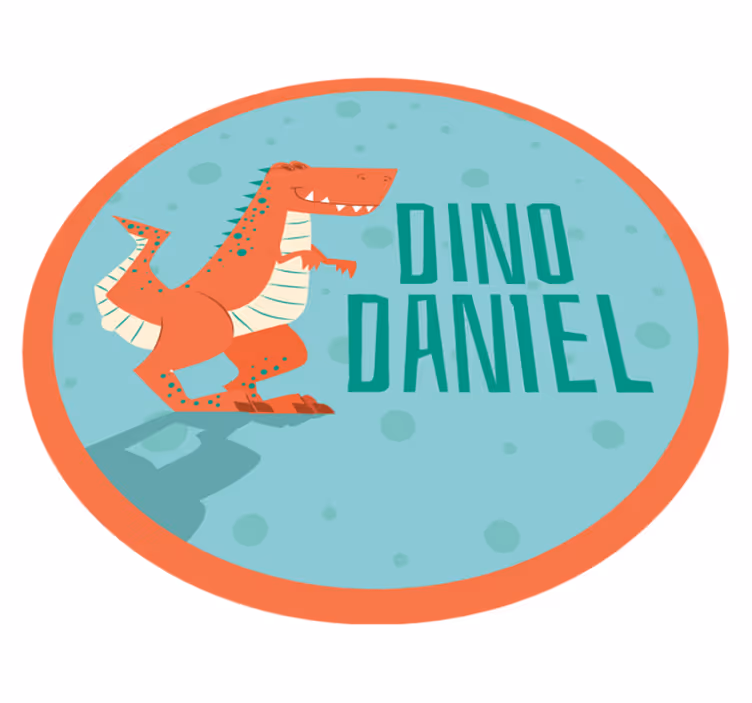 Rôzne vinylové koberce pre deti s dinosaurím kruhom - Tenstickers
