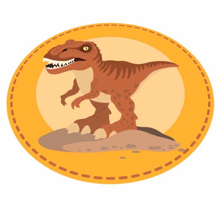 detský vinylový koberec okrúhly koberec dinosaurus - Tenstickers