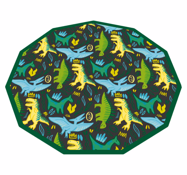 detský vinylový koberec stopy dinosaurov - Tenstickers