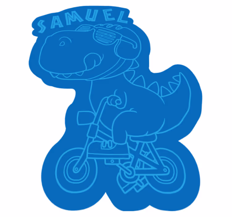 vinylový koberec s menom prispôsobiteľné dino - Tenstickers