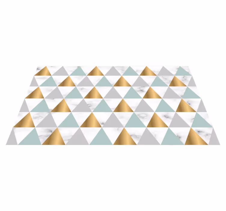Mramorové trojuholníkové geometrie chodby - Tenstickers