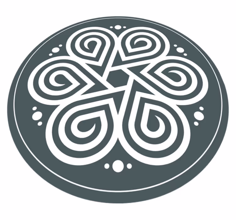 vinylový koberec mandala keltská kruhová kompozícia - Tenstickers