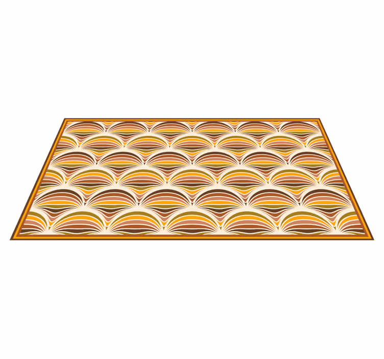vinylový koberec s geometrickýmy tvarmi retro vírivý vzor - Tenstickers