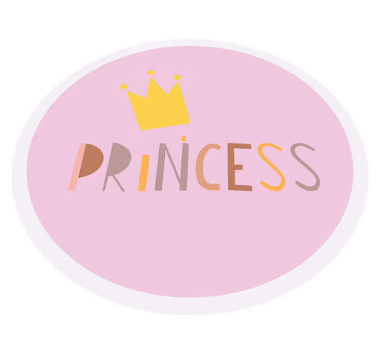 Detský vinylový koberec princezná na ružovom pozadí - Tenstickers