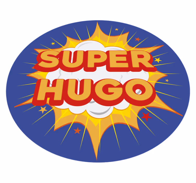 vinylový koberec s menom výbuch superhrdinu - Tenstickers