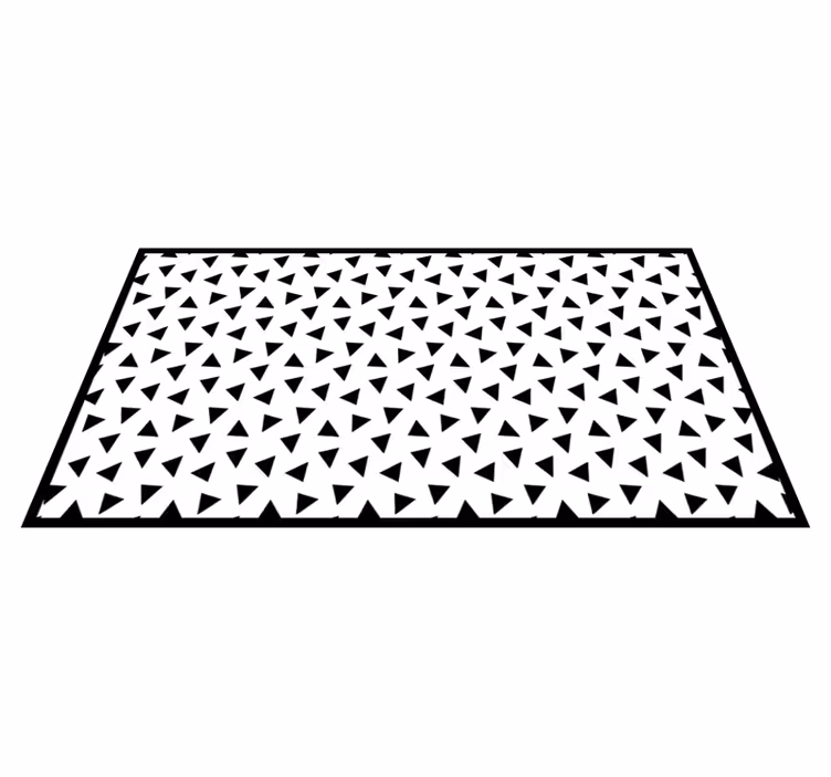 čierne a biele trojuholníky geometrické koberce - Tenstickers