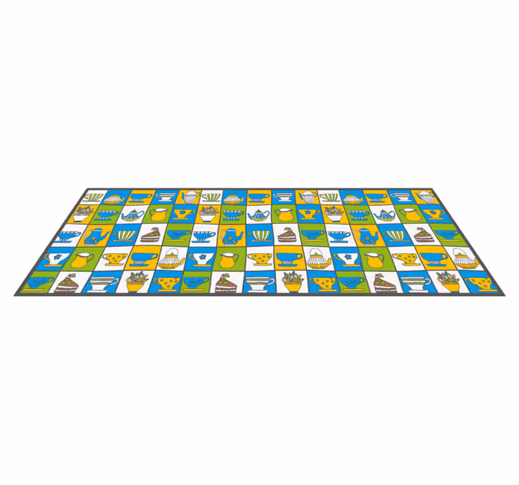 vinylový koberec do kuchyne kulinárske vzory - Tenstickers
