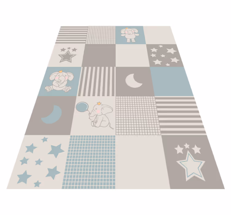 vinylový koberec pre bábätko patchwork škôlka - Tenstickers