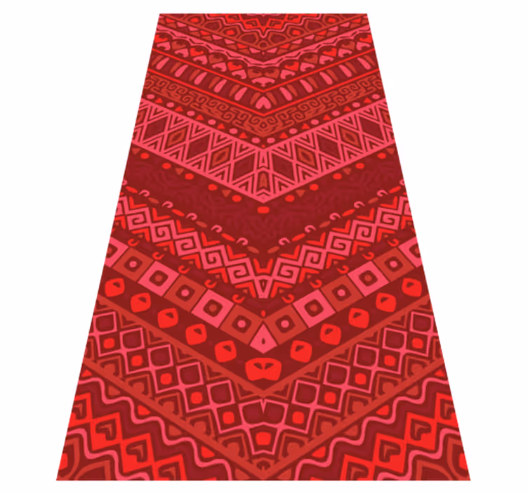 Etnické teplé tóny etnický vinylový koberec - Tenstickers