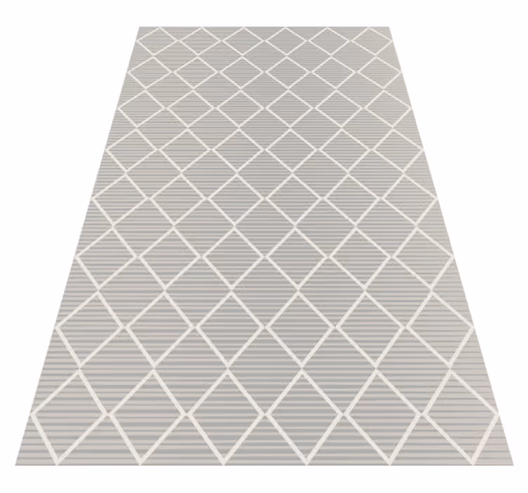 Nepravidelné šedé kosoštvorce geometrické vinylové koberčeky - Tenstickers