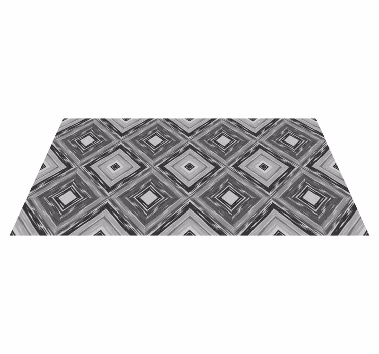 vinylový koberec s geometrickýmy tvarmi diamantová ilúzia - Tenstickers