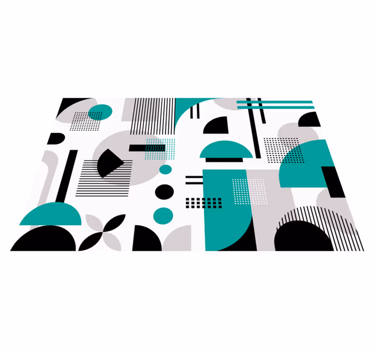 Moderný vinylový koberec s geometrickým tvarom - Tenstickers