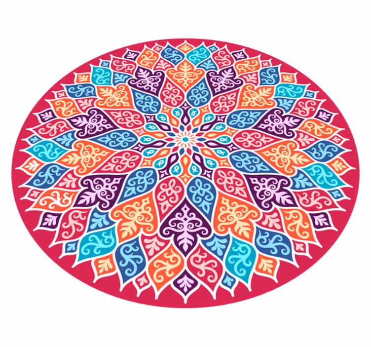 vinylový koberec mandala farebný motív mandaly - Tenstickers