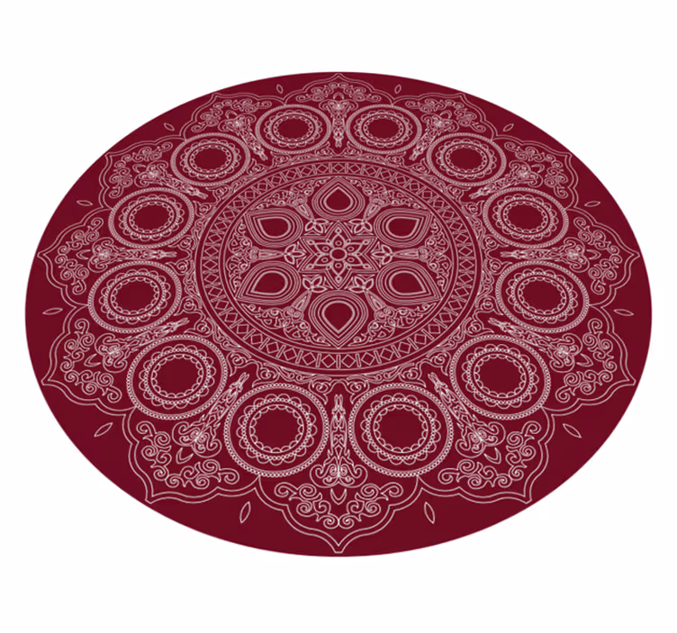 Vinylový koberec z lotosového kvetu mandala - Tenstickers