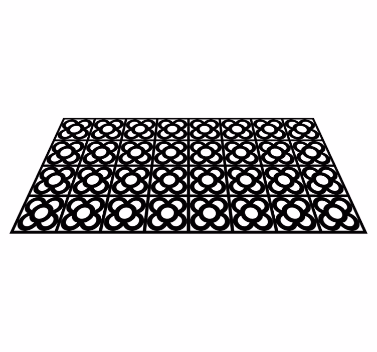 vinylový koberec s geometrickýmy tvarmi kruhové motívy - Tenstickers