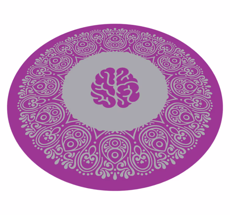 vinylový koberec mandala dizajn mozgu mandaly - Tenstickers