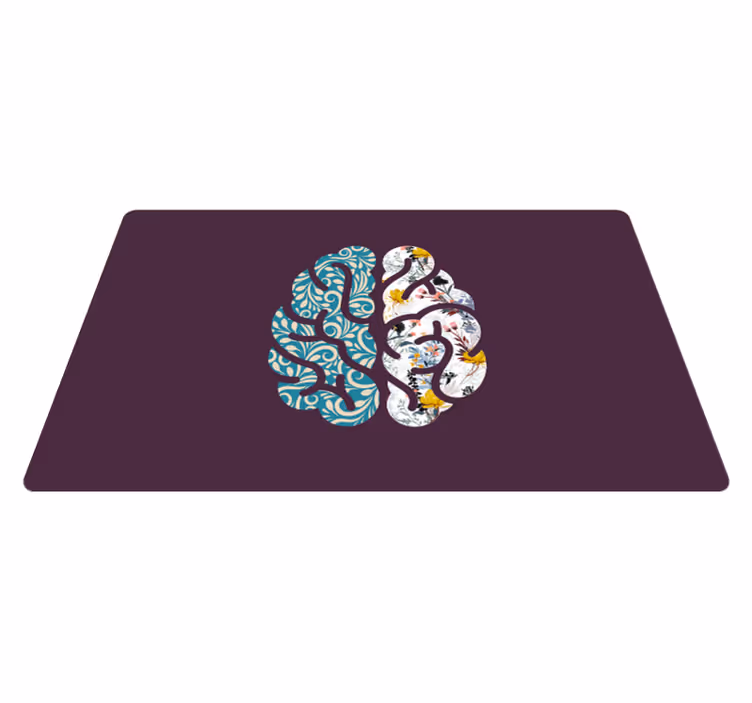 vinylový koberec s kvetmi botanický jin jang - Tenstickers