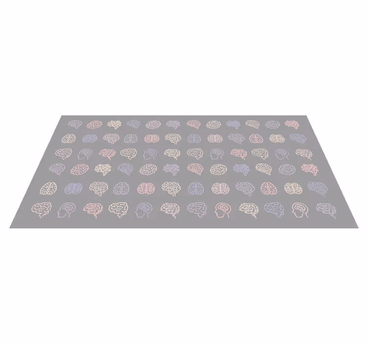 Pastelové mozgy moderný vinylový koberec - Tenstickers