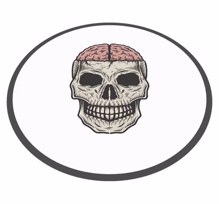 vinylový koberec halloween odkrytá skica lebky - Tenstickers