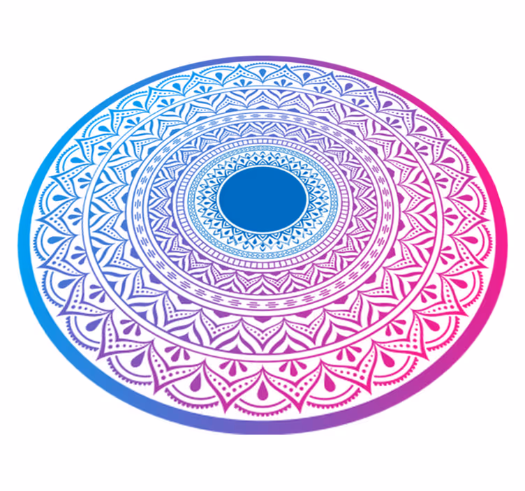 Vinylový koberec fialový a modrý kruh mandala - Tenstickers