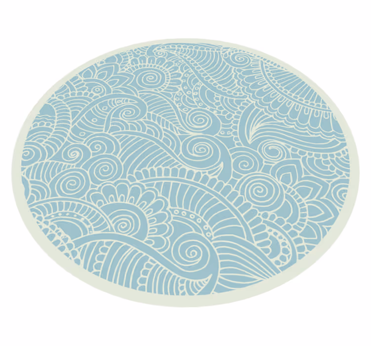 Nautická mandala vinylový koberec - Tenstickers