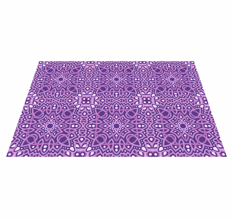 Mandala fialové dlaždice mandala vinylový koberec - Tenstickers