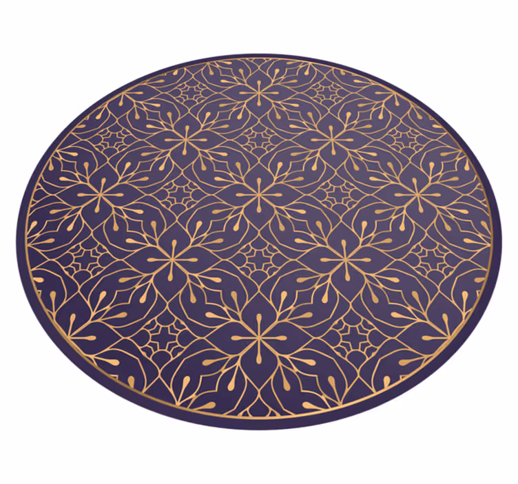 Mandala elegantný vintage vinylový koberec mandaly - Tenstickers