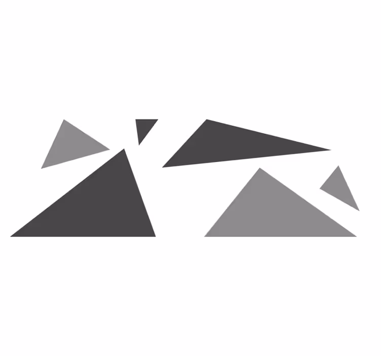 šedé trojuholníkové geometrické vinylové koberce - Tenstickers
