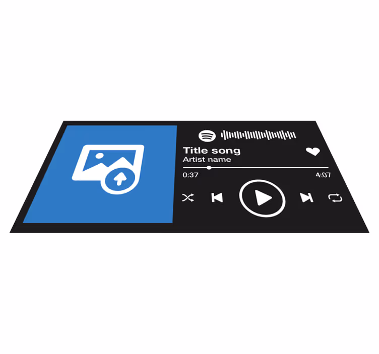 Spotify hudbu s textom a obrázkom prispôsobiť mat - Tenstickers