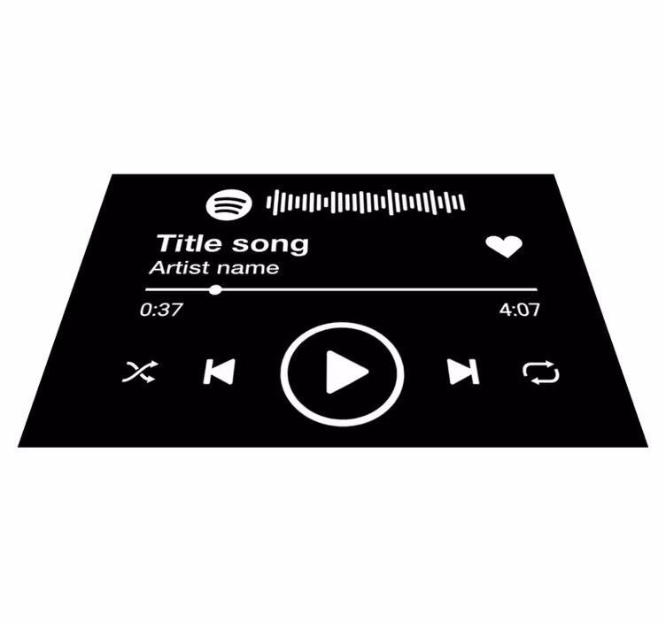 Spotify text personalizovaná mat - Tenstickers