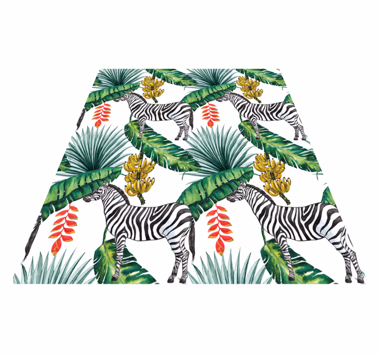 vinylové koberce zvieratá tropická zebra - Tenstickers