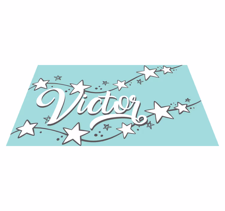 vinylový koberec s menom prispôsobiteľný stardust - Tenstickers