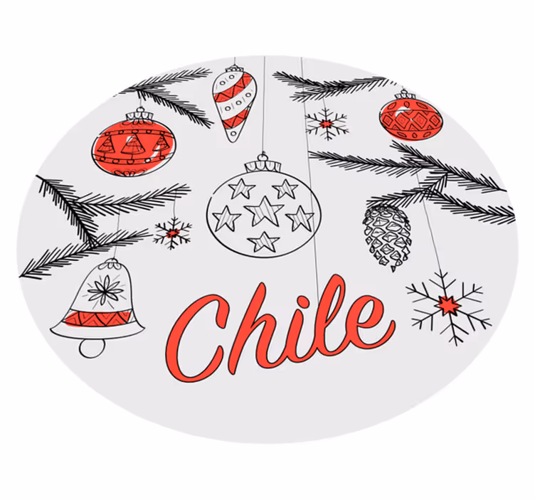 vianočný vinylový koberec chile vianočná výzdoba - Tenstickers