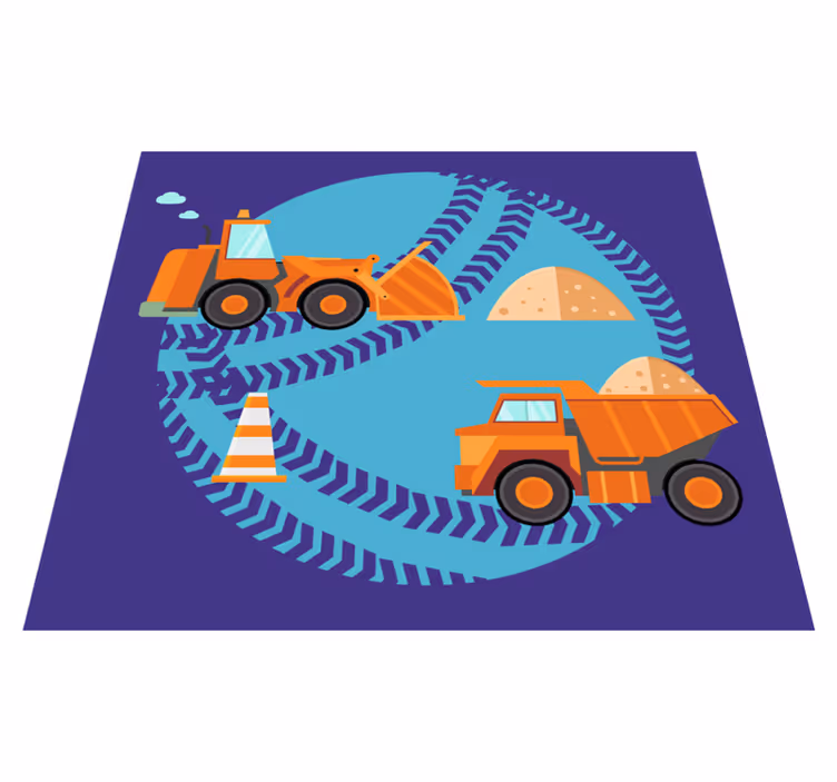 detský vinylový koberec stavebná hracia zóna - Tenstickers