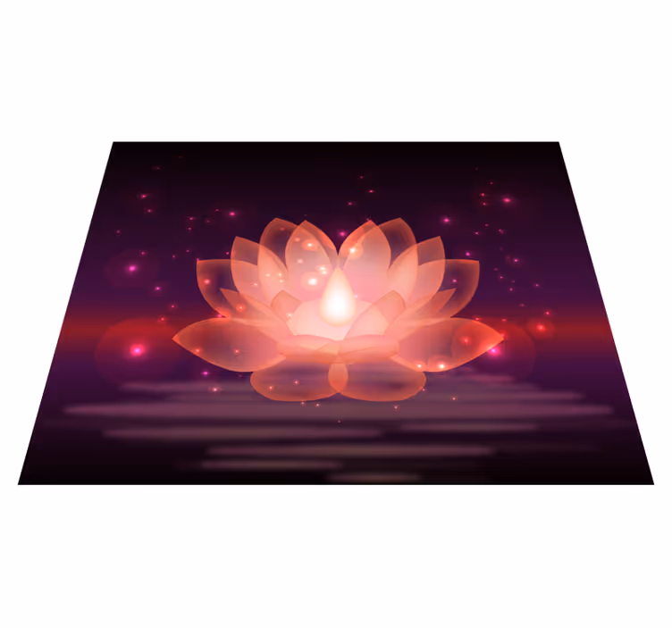 vinylový koberec mandala kozmický lotosový dizajn - Tenstickers
