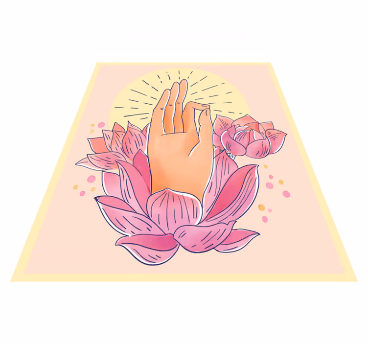 vinylový koberec mandala duchovný kvet ilustrácie - Tenstickers