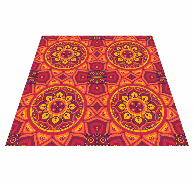 vinylový koberec mandala symetria inšpirovaná mandalou - Tenstickers