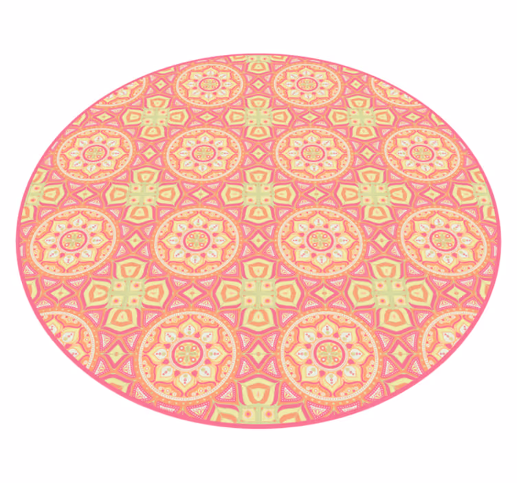 vinylový koberec mandala kruh so vzorom mandaly - Tenstickers