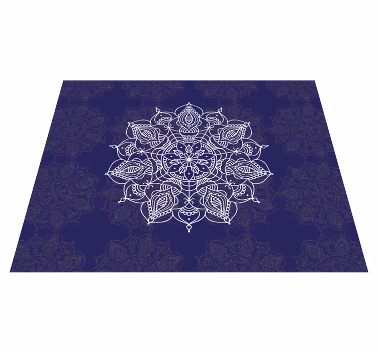 Mandala duchovný lotos mandala vinylový koberec - Tenstickers