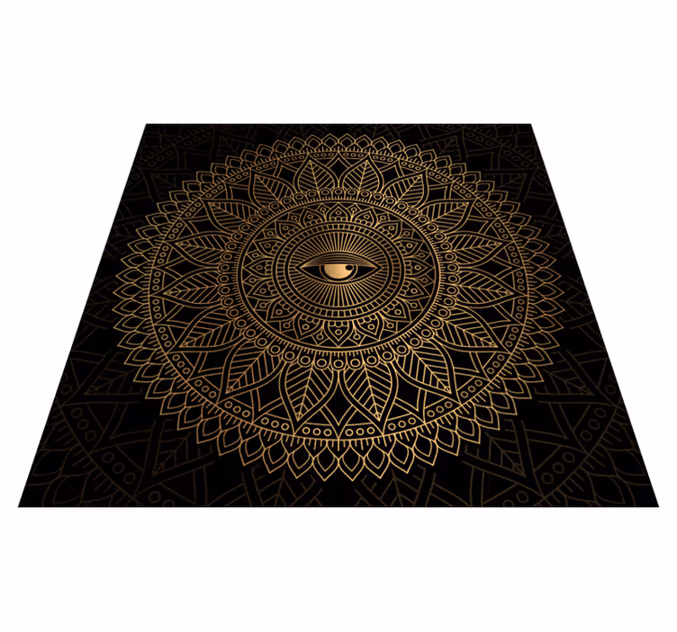 Mandala vinylový koberec vševidúce oko mandala - Tenstickers