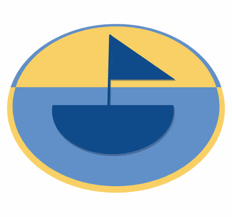 Vinylový koberec s geometrickými tvarmi námorníka - Tenstickers