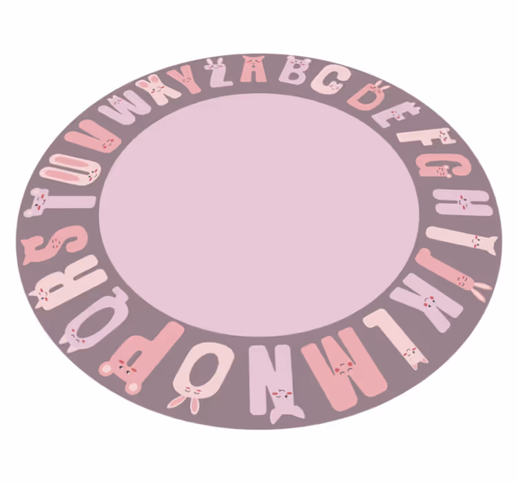 Okrúhly vinylový abecedný koberec - Tenstickers